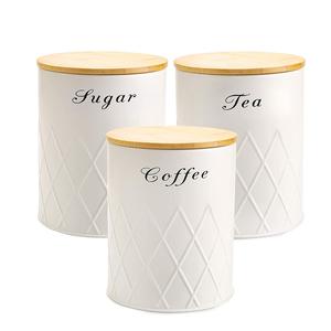 Premium Quality Metal Canister <b>Set</b> Of Three Customized Shape And Size Handmade Container Round Shape Wholesale Airtight <b>Box</b> - Product Image 1