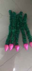 Guirnalda de Flores de Papel de Sola, Decoración de Madera, Estilo del Sur de la India, Flor de Jazmín y Loto, Decoración Artificial para Bodas Indias, Cuerdas Decorativas - Product Image 3