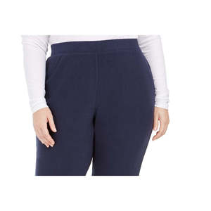 Pantalon de sport pour femme Karen Scott, taille plus, noir foncé 2X, fabriqué en tissu tricoté en polyester - Product Image 2