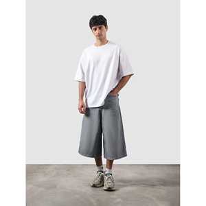 Jorts de Cintura Alta, Transpirables, de Mezclilla con Bordado y Decoración de Botones, Estilo Hip Hop Vintage, Jeans Rectos Tejidos para Verano - Product Image 4