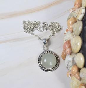 Bijoux fantaisie pendentif aigue-marine pierres précieuses 925 pendentif en argent Sterling bijoux cadeau parfait pour les femmes avec 925 bijoux Stap - Product Image 2