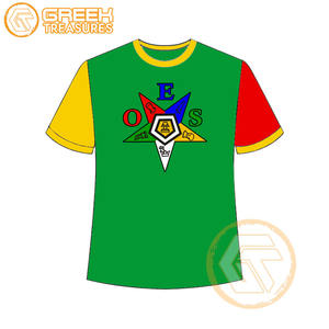 T-shirt Ordre de l'étoile de l'Est en gros Vêtements en jersey de coton T-shirt OES respirant de haute qualité Vêtements grecs pour femmes - Product Image 2