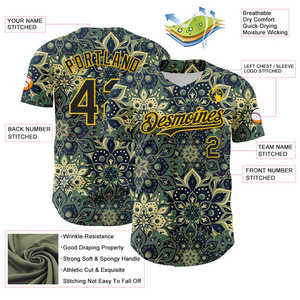 Camiseta de béisbol personalizada proveedor mayorista auténtico transpirable duradero ligero resistente a la humedad ajuste cómodo para jugadores - Product Image 3