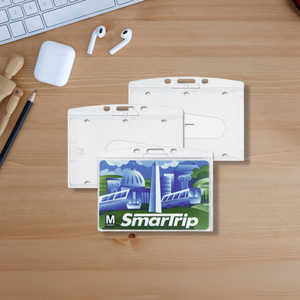 Porte-badge individuel en plastique dépoli durable, format carte de crédit 90x66mm, pour carte de visite professionnelle - Product Image 4