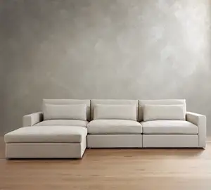 Sillón recto moderno Americano, sofá suave para sala de estar, sofá de tela impermeable en forma de U, silla de toffee