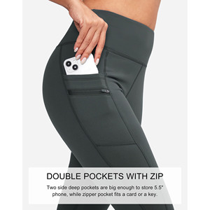 Venta al por mayor de mallas de cintura alta para las mujeres transpirable de punto Fitness entrenamiento pantalón Scrunch trasero logotipo personalizado Casual Yoga desgaste - Product Image 5