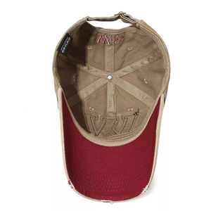 2503 personnalisé en gros Logo nouveau sport uni OEM coton Snapback Baseball broderie Logo 6 panneau chapeaux casquettes - Product Image 3