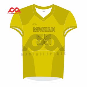 Uniformes de football grande taille pour jeunes Maillot de football américain brodé uni Impression par sublimation en gros - Product Image 2