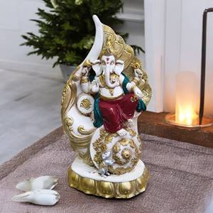 Estatua de Ganesha de Resina Hecha a Mano y Pintada a Mano, Decoración Religiosa Tradicional para Pooja, Bodas, Hogar, Estilo Indio, Moda Inteligente para Negocios - Product Image 2