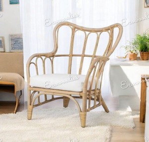 เก้าอี้หวายแบบดั้งเดิมนั่งสบายเหมาะสำหรับสวนกลางแจ้งหรือห้องนั่งเล่น - Product Image 3