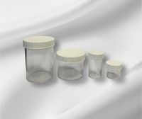 Pot de stockage hermétique en plastique PS de 200 ml, anti-fuite, avec couvercle à vis, personnalisable, pour poudre libre, cosmétiques, liquides de voyage, étiquettes personnalisées