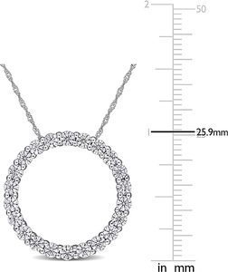 Collier pendentif diamant Moissanite rond 2.00 MM, pendentif de forme ronde plaqué or 18 carats - Product Image 4
