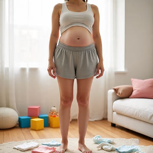 Short de maternité respirant taille haute élastique pour femme Yoga Fitness grossesse-Eco-Friendly Quick Dry - Product Image 2