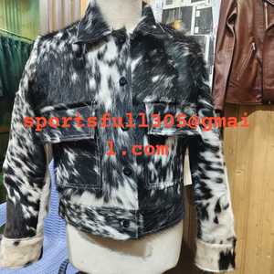 Solid Color Cowhide Genuine Leather Canvas Winter Quilted <b>Jacket</b> Unisex Heavy Duty <b>Mandarin</b> <b>Collar</b> Fully Customizable Low Price - Product Image 3