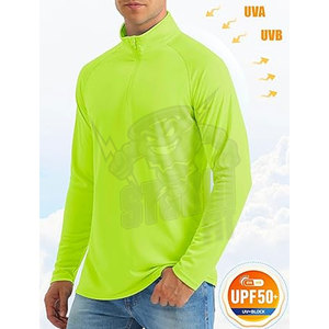 Haute qualité UPF50 + Polyester à manches longues Performance chemise de pêche séchage rapide respirant UV crème solaire Jogging porter des hauts actifs - Product Image 3