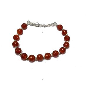 Bracelet en cristal cornaline rouge 8mm perles rondes ajustables pierre cristal pierre précieuse bijoux de mode hommes et femmes cadeau énergie - Product Image 1