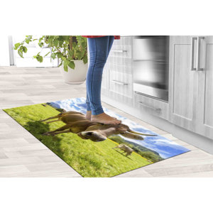 Alfombra de Chenilla con Diseño de Vaca: Alfombra Divertida con Animales de Granja, Decoración para Sala de Estar - Product Image 5
