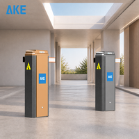 Barrière de stationnement automatique AKE IP54 avec bras en alliage d'aluminium doré, moteur DC sans balais, haute sécurité pour l'accès des véhicules