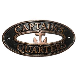 Fabricante de letreros de capitán náutico, placa de decoración de pared con acabado antiguo de cobre de 7 pulgadas - Product Image 4
