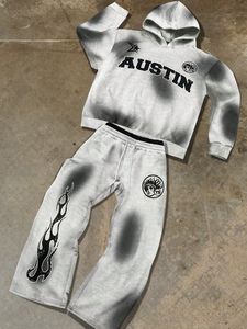 Fabrication professionnelle de survêtements pour hommes en molleton 100% coton de haute qualité, confortables et imprimés, pour l'hiver - Product Image 6