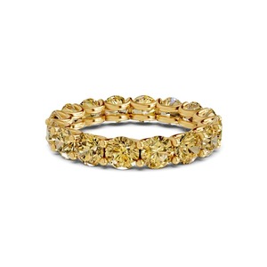 Bague Éternité Ronde Jaune Citron Vif avec Diamant de Laboratoire 1,00 Carat (Total 30 Diamants) en Or Massif 14K, Couleur Jaune Citron, Pureté VS - Product Image 1
