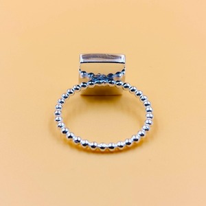 Ajuste de anillo de bisel cuadrado, Base en blanco de Plata de Ley 925 para cabujón de leche materna de resina, suministros de joyería de recuerdo DIY - Product Image 6