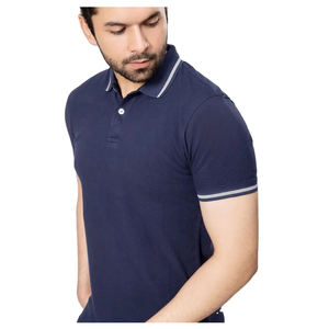 Alta calidad Tallaje grande Hombres 100% Algodón para Polos Diseño personalizado Sólido Golf Bordado Logo Tela de lona - Product Image 5