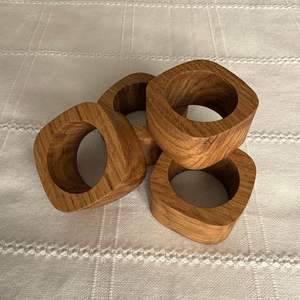 Elegant vintage wooden napkin ring for <b>rustic</b> holiday parties wedding <b>dining</b> <b>farmhouse</b> style <b>table</b> decor - Product Image 1