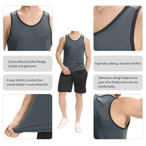 High Impact Men's Tank <b>Tops</b> Latest Design Knitted Polyester/Cotton V-neck High Street Style <b>Low</b> Rate OEM Services Good Selling - Product Image 6