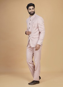 Traje Clásico Rosa para Hombre de 2 Piezas, Colección India para Fiestas, Bodas y Uso Diario, Disponible para Exportación - Product Image 3