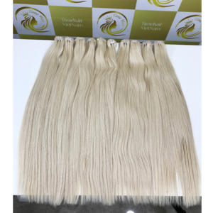 Extensiones de cabello humano Remy vietnamita, Color Rubio, trama recta Natural, cutícula alineada y sin procesar, pelucas frontales - Product Image 4