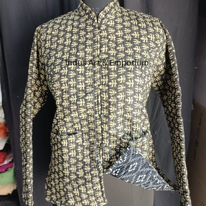 Venta al por mayor indio hecho a mano Chaqueta de algodón acolchado Jaipuri Vintage algodón Kantha chaqueta sin mangas Reversible indio hecho a mano Kanth - Product Image 3