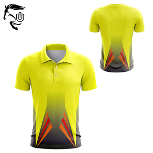 Nueva llegada de polos sublimados de tela cómodos y ligeros para hombres fáciles de usar y cómodos con logotipo personalizado - Product Image 3