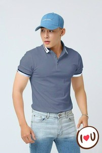 เสื้อโปโลลำลองผู้ชายเสื้อโปโลผ้าใยสังเคราะห์ปักหลายขนาดเสื้อโปโลผ้าคอตตอนโพลีเอสเตอร์ CVC - Product Image 2