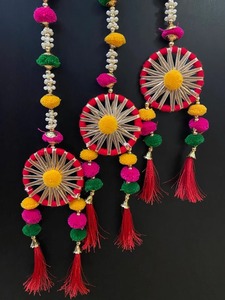 3ft Indian <b>Door</b> Hanging Toran Decor Haldi Mehndi Desi Wedding Indian Festive Wall Hanging Puja Backdrop <b>for</b> Ganesh Utsav - Product Image 3