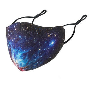 Masque imprimé design en gros avec filtre à charbon actif masque facial en coton noir lavable réutilisable - Product Image 3