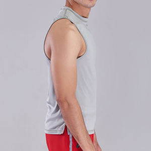 Débardeurs d'entraînement à séchage rapide pour hommes, chemise musculaire anti-bactérienne, gilet athlétique de gymnastique sans manches, vente en gros - Product Image 5