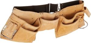 Carpenter Electrician's <b>Leather</b> <b>Tool</b> Bag Set <b>Tool</b> Belt with 2 <b>Tool</b> Pouches - Product Image 6