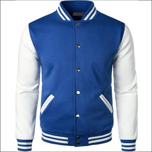 แจ็คเก็ตบอมเบอร์เบสบอลวิทยาลัยสำหรับผู้ชายแจ็คเก็ตแขน PU แบบลำลองปักโลโก้ได้ตามต้องการ - Product Image 1