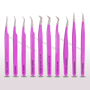 OEM Wholesale Anti-Magnetic Eyelash Applicator Private Label Volume Lash Grip Tweezers Stainless Steel Tool - Product Image 3
