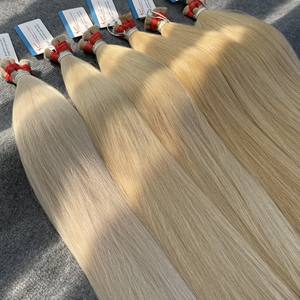 Vente en gros de cheveux vietnamiens vierges couleur blonde droite extension de cheveux en vrac meilleure qualité meilleur prix grand en stock - Product Image 4