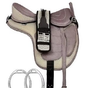 Sillín de caballo sin árboles sintético de calidad superior Sillín de carrera de montaje completo - Product Image 1