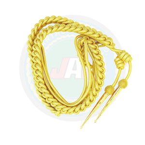 Officer Uniform Aiguillette Gold Mylar Cord Silver Aiguillettes Officer <b>Peak</b> <b>Caps</b> - Product Image 3