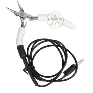 Luminex impex คีมหนีบจมูกแบบเข็มที่ต่อลงดินคีมทำเครื่องประดับสแตนเลสคุณภาพสูงปรับแต่งสีได้5" - Product Image 1