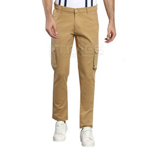 Pantalon cargo décontracté pour homme en toile, taille mi-haute, séchage rapide, léger, écologique - Product Image 1