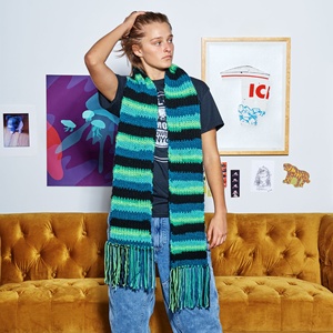 Écharpe longue en cachemire tricotée pour femme, écologique, unie, 380g, pour usage quotidien, avec pompon, jacquard, écharpe tricotée essentielle pour femme - Product Image 4