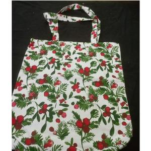 2023 mode personnalisé imprimé coton sac en gros promotionnel Calico toile Shopping fourre-tout avec motif de lettre - Product Image 5