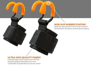 <b>Weight</b> Lifting Hook <b>Weight</b> Lifting Hooks Selling Pull up Exercise <b>Weight</b> Lifting Power Gym <b>Wrist</b> Neoprene Straps Hook - Product Image 6