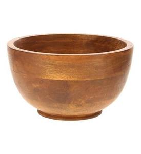 Cuenco de madera hecho a mano, reutilizable, 100% Natural, redondo, para ensalada, bambú - Product Image 2