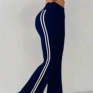 กางเกงขาบานลำลองทรงสลิมสำหรับผู้หญิงกางเกงแบบดึงเอวสูงชุดเสื้อผ้าเก๋ไก๋แนวสตรีทสำหรับฤดูใบไม้ผลิฤดูร้อน2025 - Product Image 2